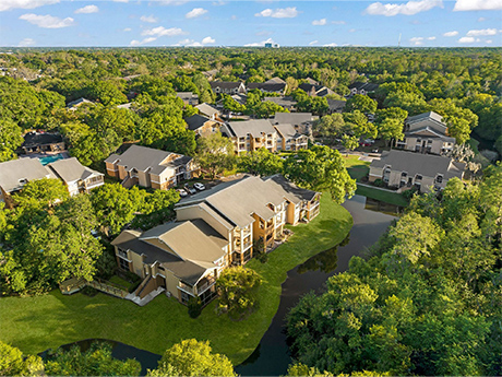 Aerial view of Park Valenza multifamily community in Temple Terrace, Florida - representative of the type of property where Get Green NOI implemented comprehensive energy solutions resulting in $12.7MM value increase